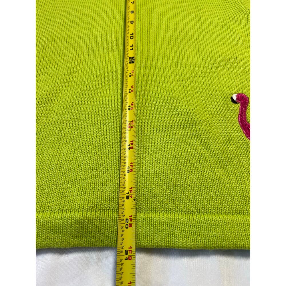 Jack B Quick Colorful Flamingo Florida Palm Sweater, size M, Pre-Loved, Dopamine - Picture 12 of 12